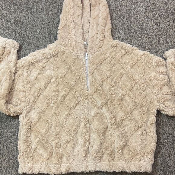 No Boundaries Cozy Tan Women's Jacket Sweater Size XL (16-18) - Picture 4 of 10